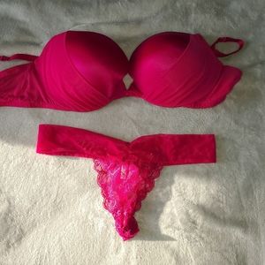 38 D hot pink Victoria secret bra.